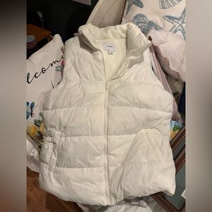 Old Navy Cream Puffer Vest